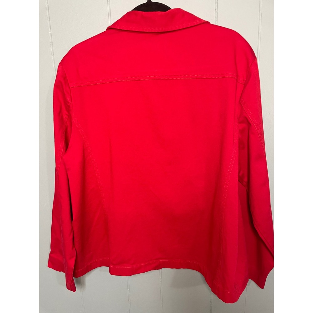 Pendleton Jacket Womens Red Excellent Button Front Cotton - Picture 3 of 12